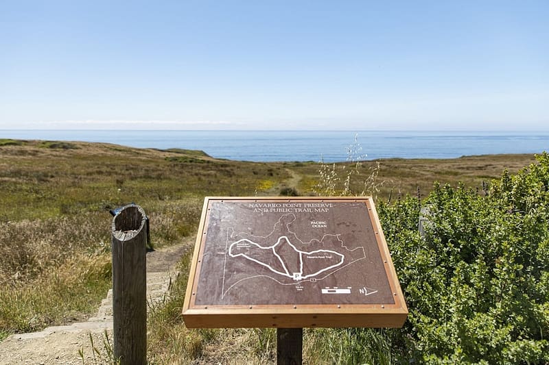 a trail map on the bluffs