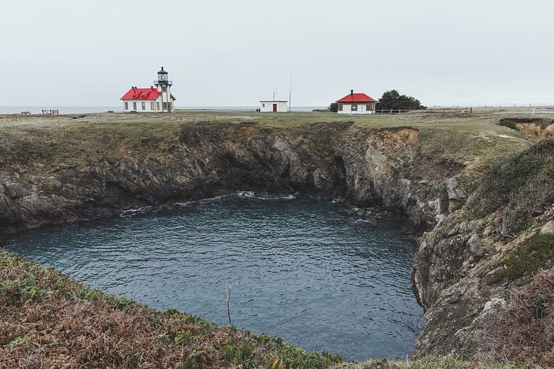a cove below Point Cabrillo Lighthouse