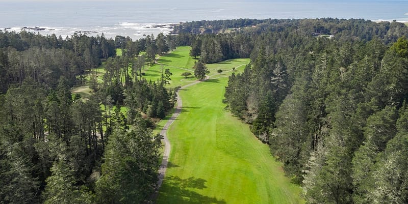 aerial view of the Little River Inn Golf Course